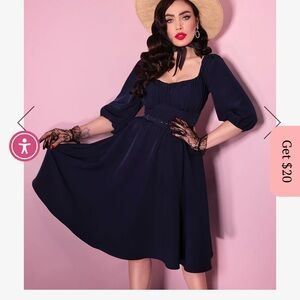 Vixen by Micheline Pitt blue vacation dress